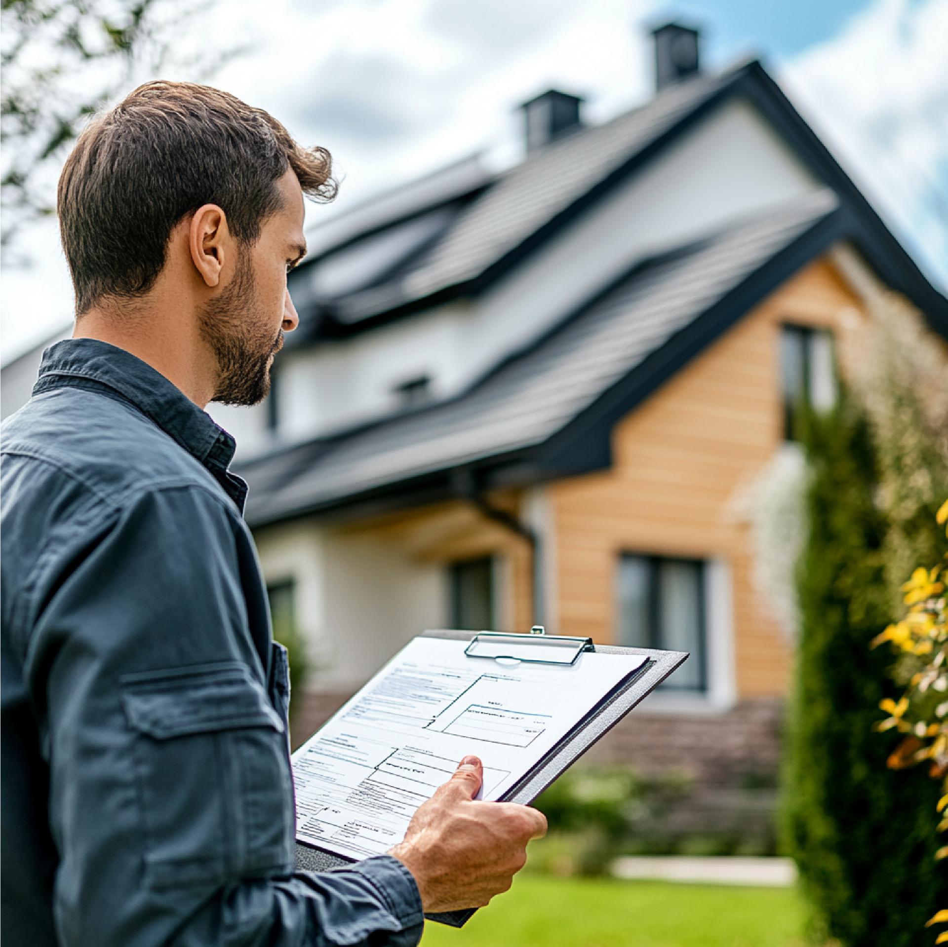 Energieadviseur bekijkt woning voor warmtepomp installatie